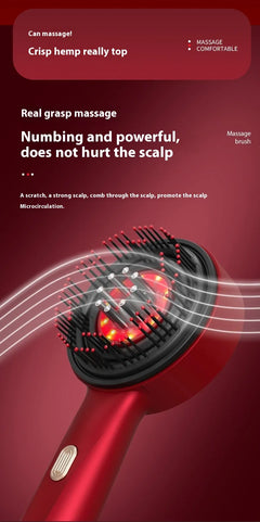 Portable 3-Mode Red Light Laser Electric Massage Comb