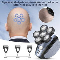 Upgraded 5-in-1 Cordless Electric Head Shaver Kit