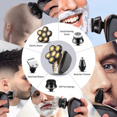 5-in-1 Cordless Bald Head Shaver Grooming Kit